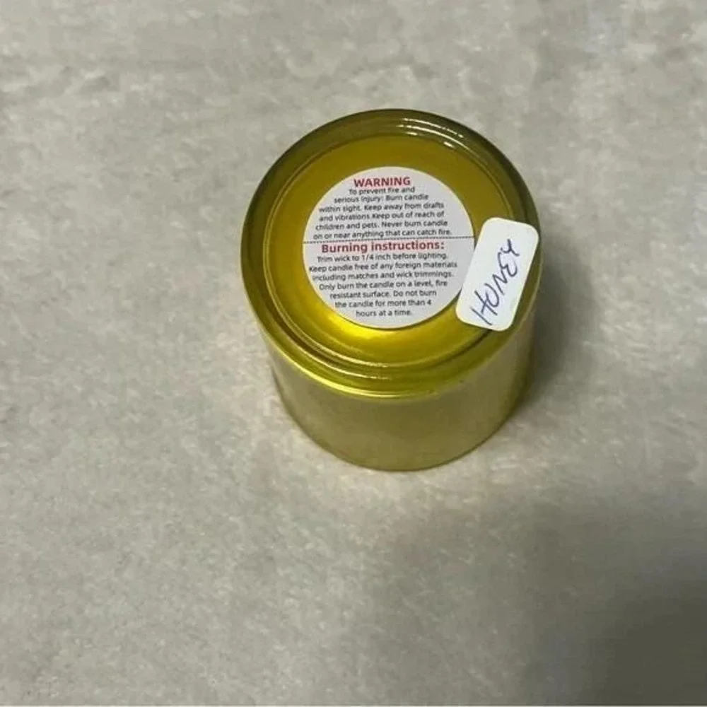 Handmade Embossed Honeybee Glass Scented Candle Unique Decor Gift D115